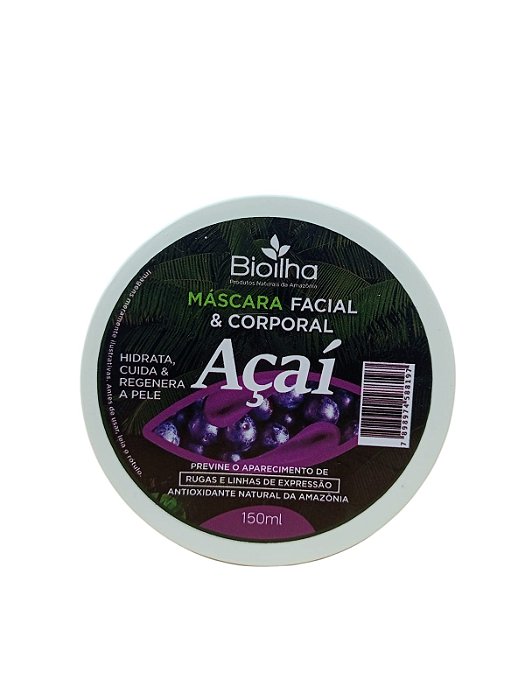 Máscara Facial De Açaí 150ml - Bio Ilha