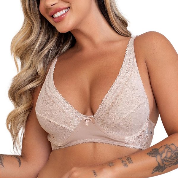 Sutiã Vivíssima Karine sem Bojo com Renda Base