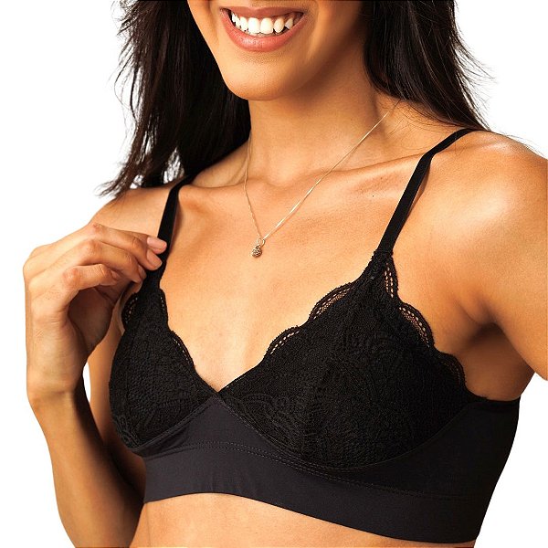 Sutiã Vivíssima Marcela sem Bojo e sem Aro Preto