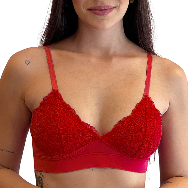 Sutiã Vivíssima Marcela sem Bojo e sem Aro Rubi