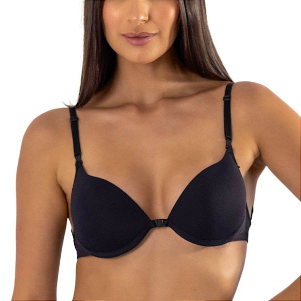 Sutiã Vivíssima Bojo Push Up Alça Multifuncional Preto