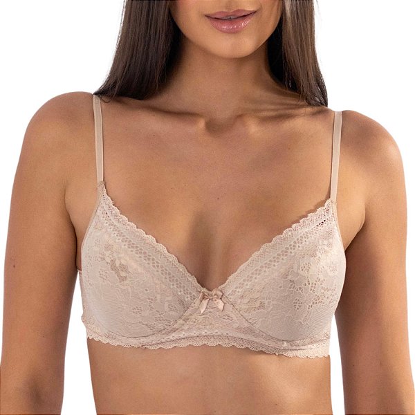 Sutiã Vivíssima Duda com Bojo e Renda Base