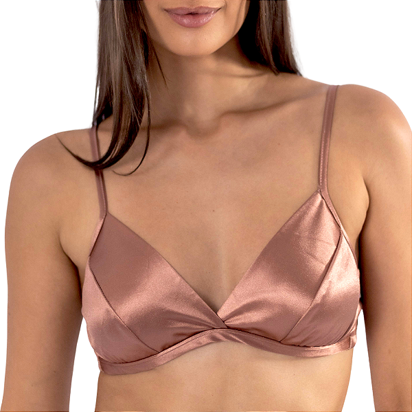 Sutiã Vivíssima Olívia de Cetim sem Bojo Rose