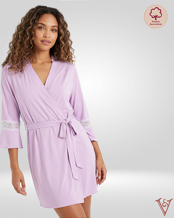 Robe em Viscose com Renda Floratta