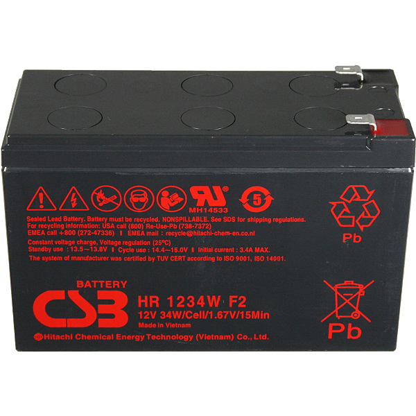 Bateria CSB 12v 9ah estabilizadores, UPS, som, brinquedos, carrinho infantil