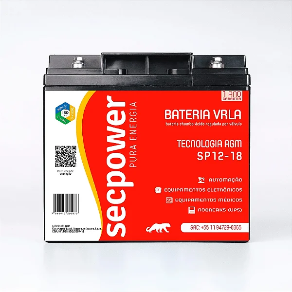 Bateria 12V 18ah SECPOWER