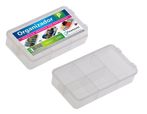 Caixa Organizador Box P C/ 5 Divisorias 16 X 9 X 3,5 Cm 142 Paramount