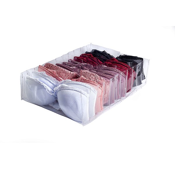 Organizador Colmeia Cristal Premium GG (30x10x40) - 11 Divisórias 634 VB Home