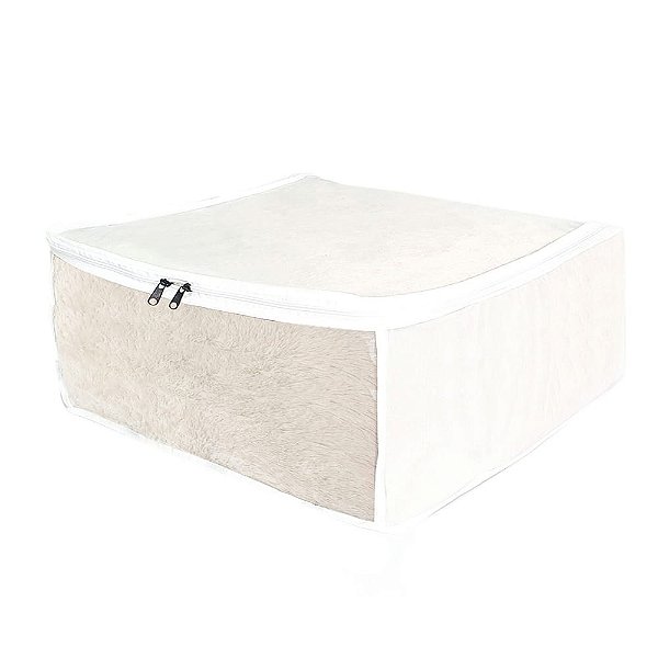 Organizador de Gavetas Guarda Roupa Edredons Multiuso Branco 45x45x20cm 123Organizei
