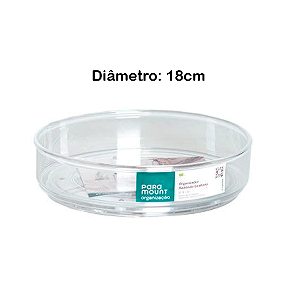 Organizador Porta Maquiagem Raso Redondo Giratório 18x4CM 1974  PARAMOUNT