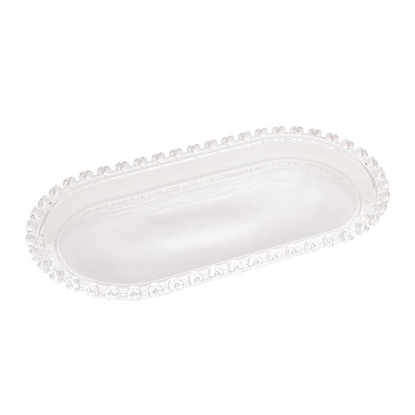 Travessa Oval de Cristal Linha Coração 25x13x2,5cm 1701 Lyor