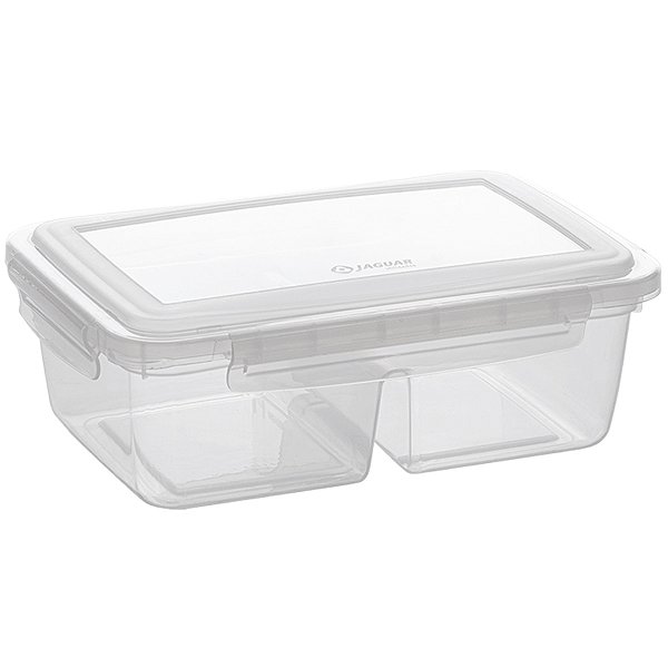Pote Para Alimentos Marmita Com Travas Divisória 1,25Litros Jaguar 3310