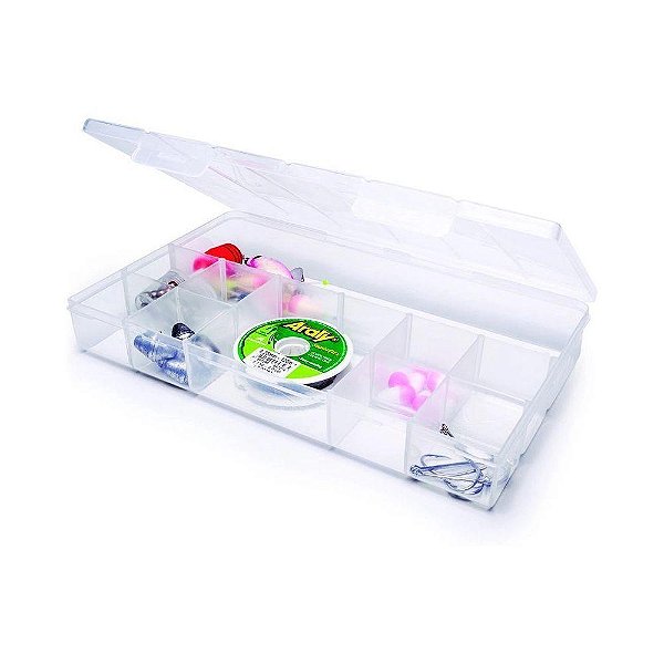 Caixa Box Organizador Guarda Tudo Transparente 10 Div 002790 Plasútil
