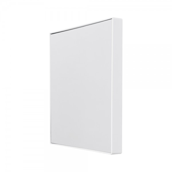 Espelho Quadrado C/ Aumento e Ventosa Prático 14Cm Ac.Branco GRUPO K1 UZutil