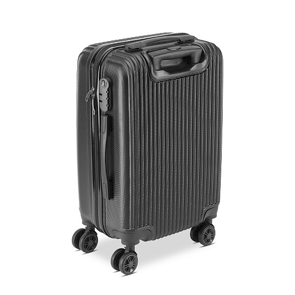 Mala Bordo Preta 10kg Viagem Avião Rod360 C/Cadeado Embutido 123Organizei
