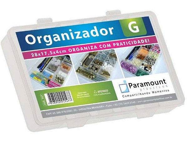 Box Organizador G 28 x 17,5x 4 cm 147 Paramount
