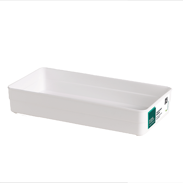 Organizador de Plástico Multiuso  30x15x5,2CM Branco 1837 PARAMOUNT