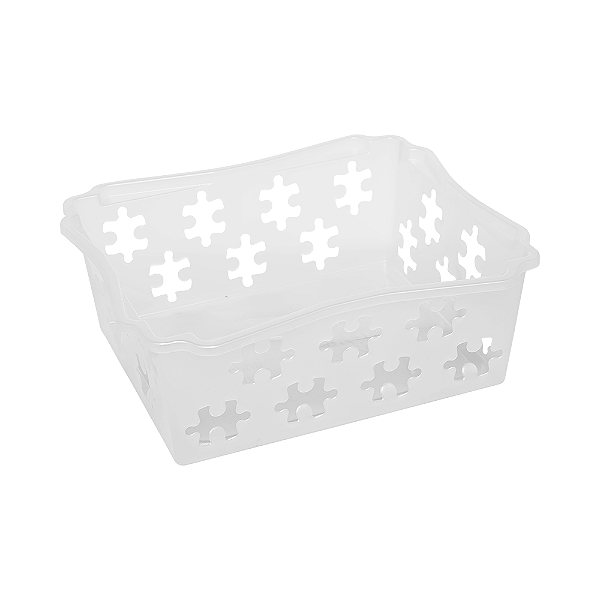 Cesto Organizador Empilhável Branco Multiuso 13x15,5x5,5 Cm 1618 Jaguar