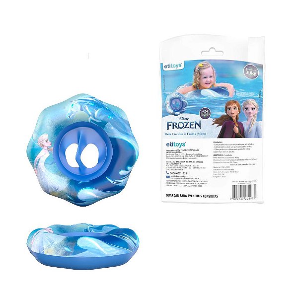 Boia Inflável Circular  Infantil Com Fralda Frozen 56 CM