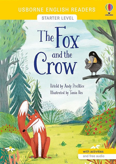 The Fox And The Crow - Usborne English Readers - Level Starter - Book With Activities And Free Audio
