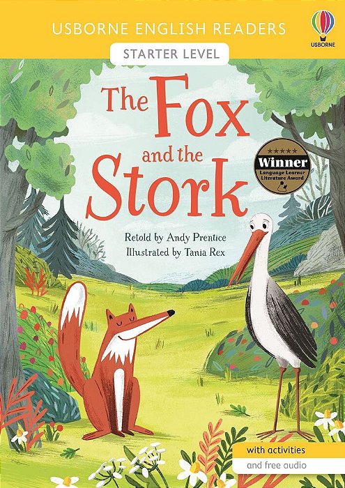 The Fox And The Stork - Usborne English Readers - Level Starter - Book With Activities And Free Audio