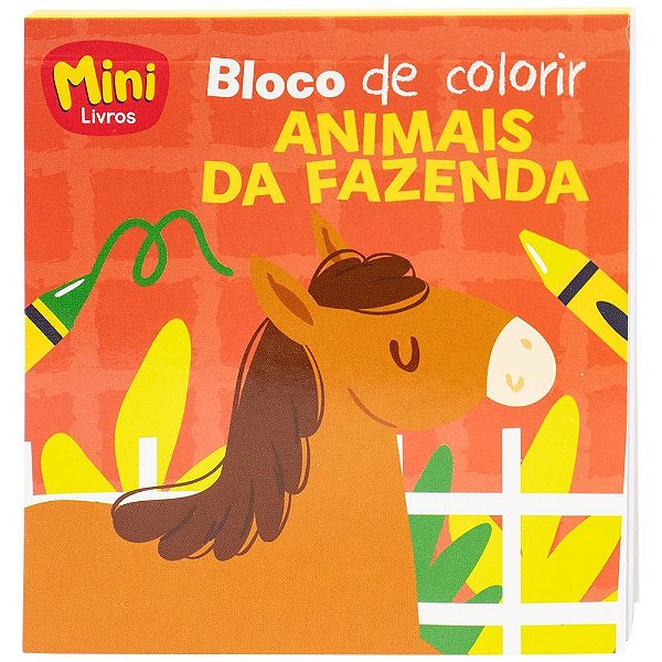 Minibloco De Colorir(a): Animais Da Fazenda
