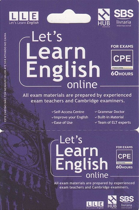 Let's Learn English Card - For Exams - Cpe (6 Months)