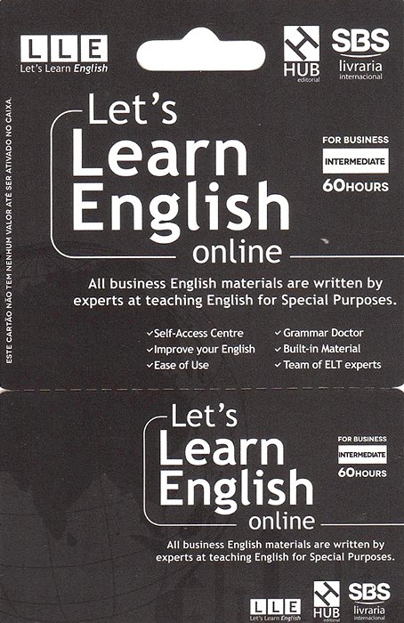 Let's Learn English Card - For Business - Intermediate (6 Months)