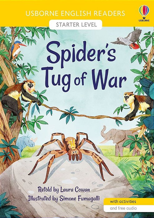 Spider's Tug Of War - Usborne English Readers - Level Starter - Book With Activities And Free Audio