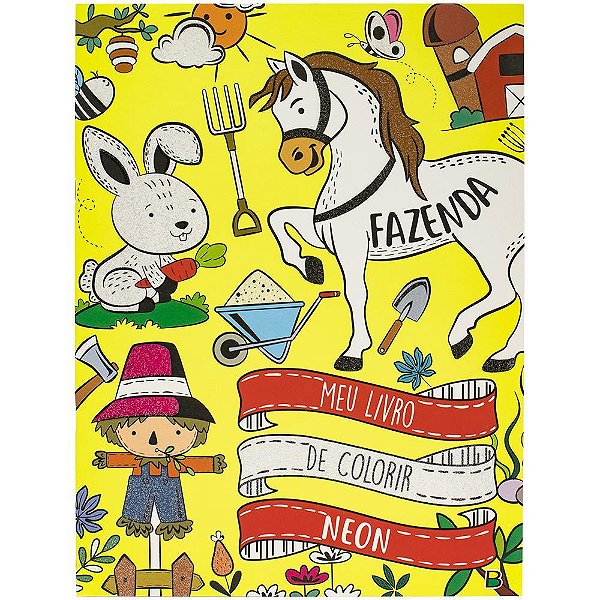 Meu Livro De Colorir Neon: Fazenda