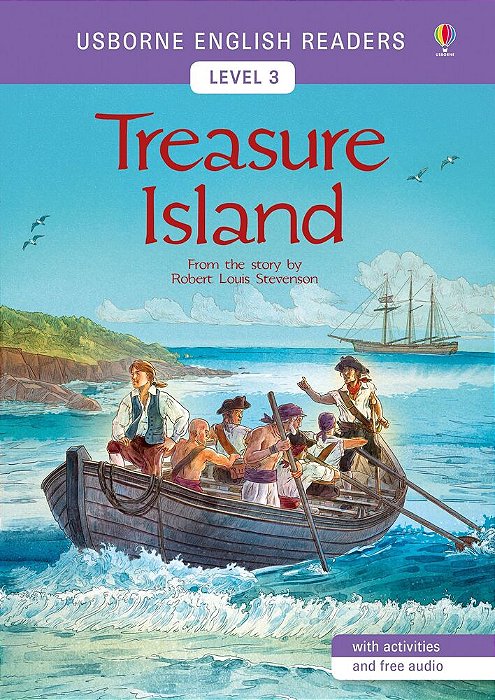 Treasure Island - Usborne English Readers - Level 3 - Book With Activities And Free Audio