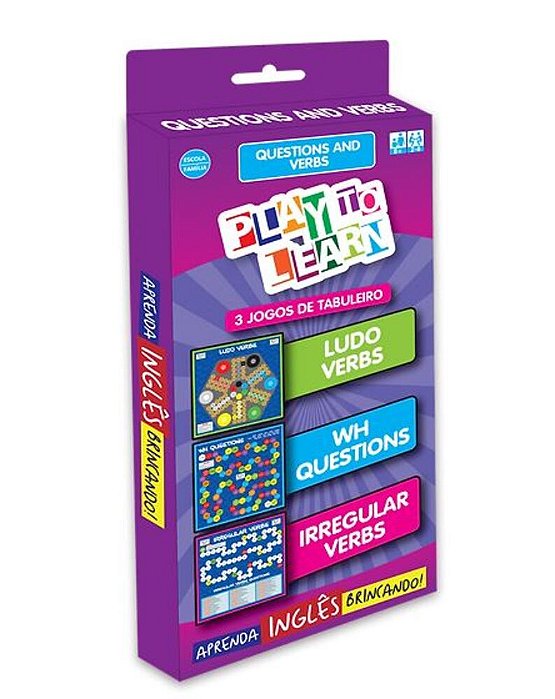 Play To Learn - Questions And Verbs - Ludo Verbs, Wh Questions E Irregular Verbs
