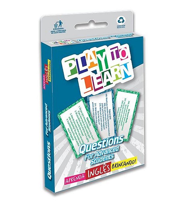 Play To Learn - Questions For Advanced Students - Jogo De Cartas