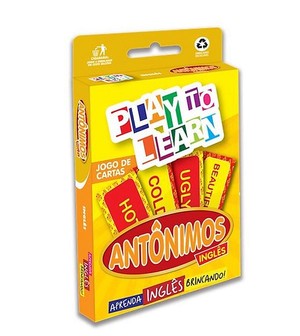 Play To Learn - Antônimos - Jogo De Cartas