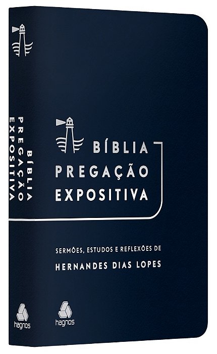 Bíblia Pregação Expositiva | Ra | Pu Luxo Azul Escuro
