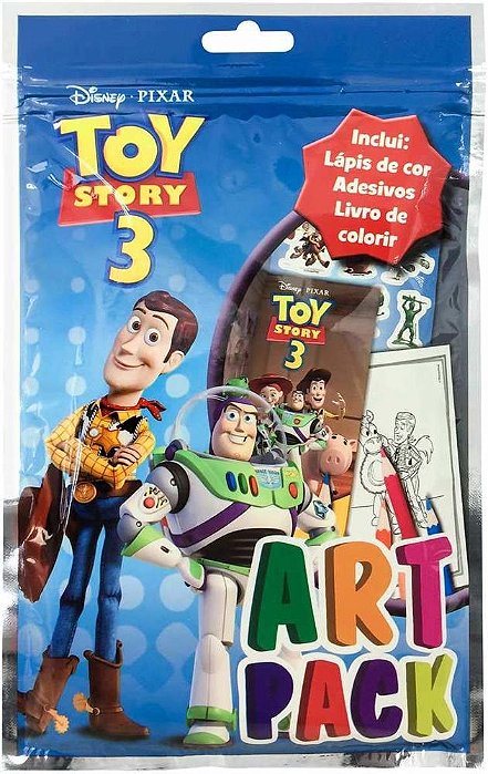Toy Story 3 - Art Pack (Livro Com Lápis De Cor E Adesivos)..-