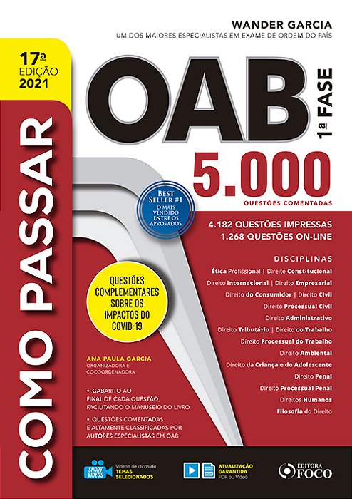 Como Passar Na Oab - 1ª Fase: 5.000 Questoes Comentadas - 17ªEd..-