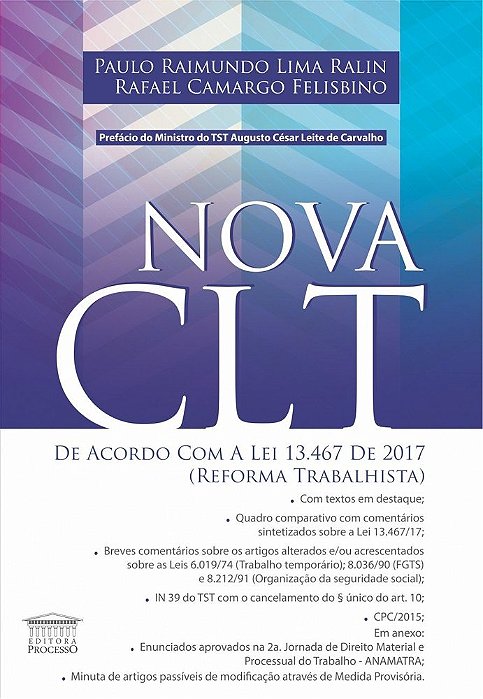 Nova Clt - De Acordo Com A Lei 13.467 De 2017..-
