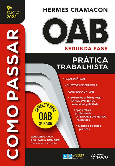 Como Passar Na Oab 2ª Fase - Pratica Trabalhista - 9ª Ed - 2022..-