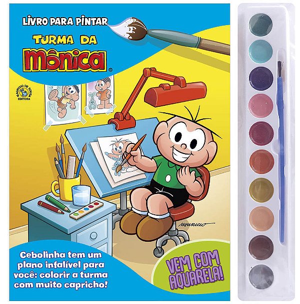Turma Da Mônica Livro Para Pintar Com Aquarela - Cebolinha..-