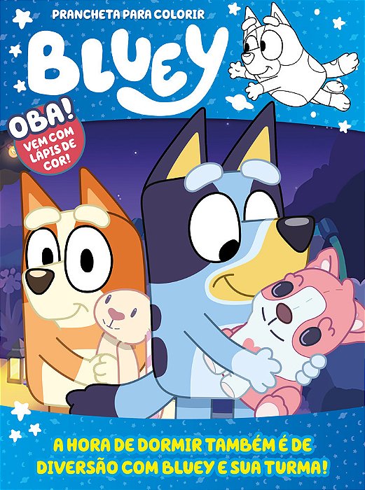 Bluey Prancheta Para Colorir