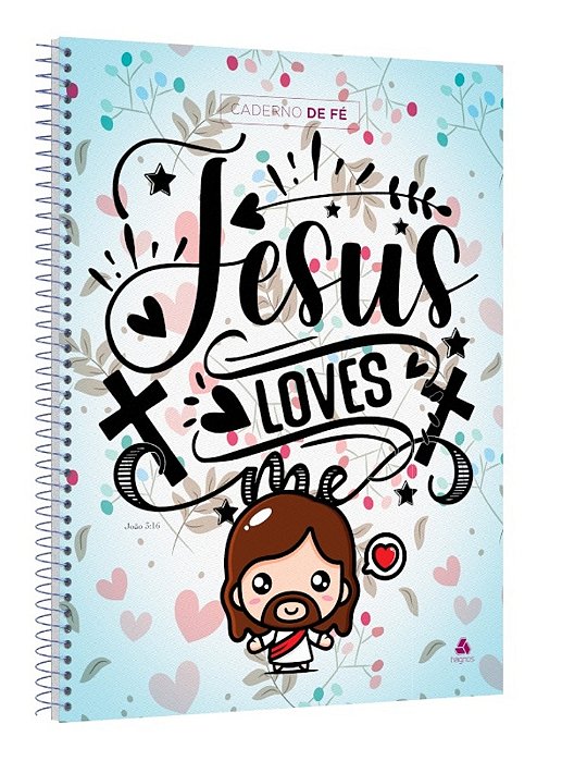 Caderno De Fé - Jesus Loves Me Jesus Loves Me - Universitário Capa Dura Espiral