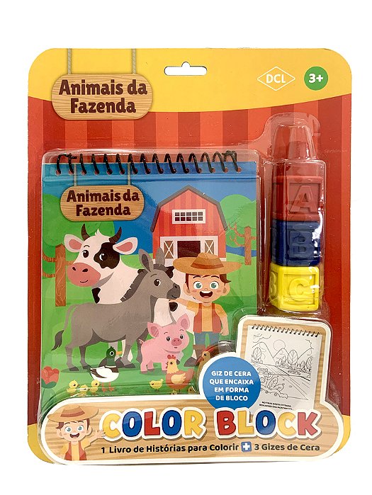 Color Block - Animais Da Fazenda..-