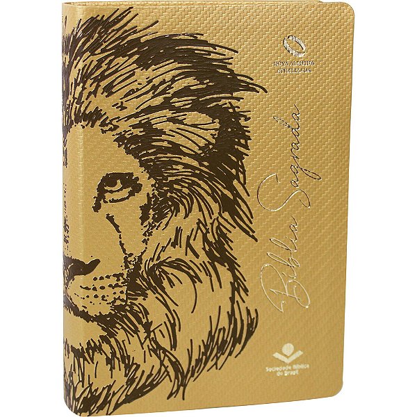 Bíblia Sagrada Letra Grande - Capa Ilustrada Leão Nova Almeida Atualizada (Naa)