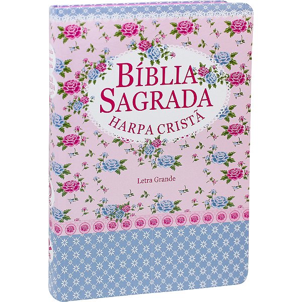 Bíblia Sagrada Letra Grande Com Harpa Cristã - Capa Ilustrada Florida Almeida Revista E Corrigida (Arc)