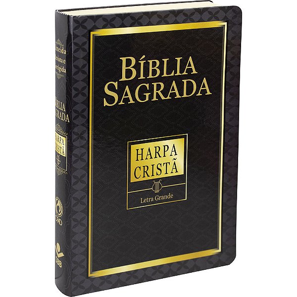 Bíblia Sagrada Letra Grande Com Harpa Cristã - Capa Ilustrada Almeida Revista E Corrigida (Arc)