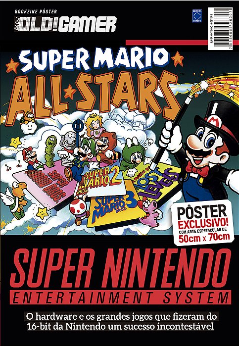 Superpôster Old! Gamer - Super Nintendo: Arte E (Super Mario All Stars)