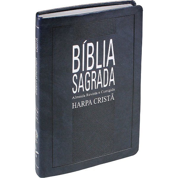 Bíblia Sagrada Com Harpa Cristã - Capa De Couro Sintético Azul Nobre Almeida Revista E Corrigida (Arc)