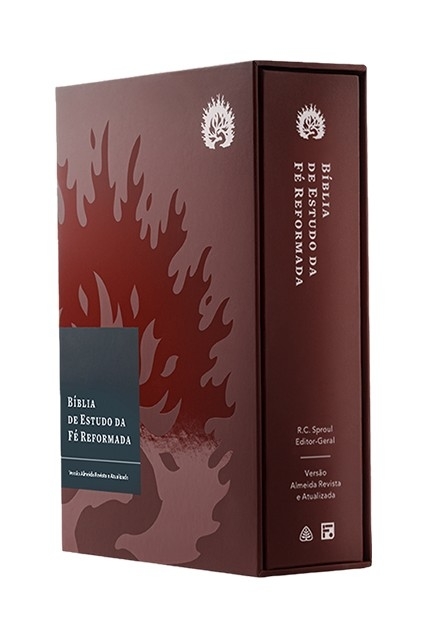 Bíblia De Estudo Da Fé Reformada - Capa Dura Bordô E Estojo