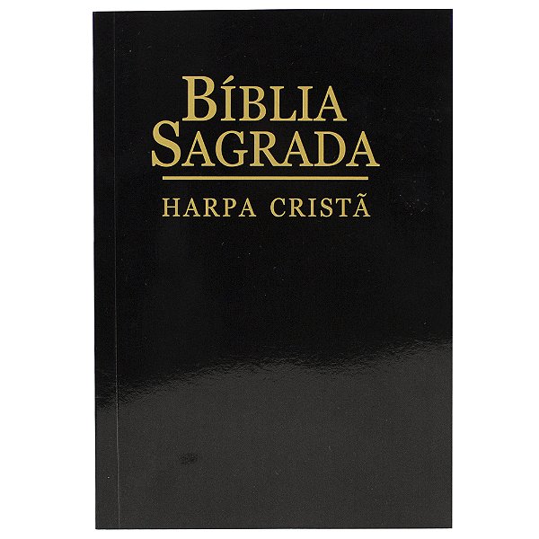 Bíblia Sagrada Letra Grande Com Harpa Cristã - Capa Preta Almeida Revista E Corrigida (Arc)